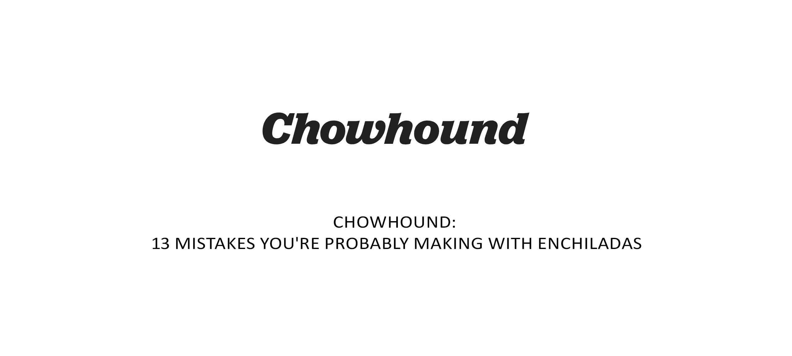 Chowhound logo with article title 