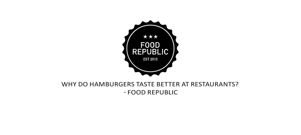 Food Republic logo with three stars above text "FOOD REPUBLIC EST 2010" in circular black badge design