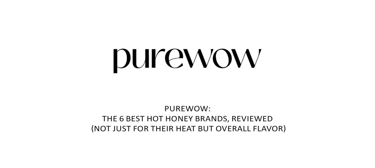 PureWow logo above article title "The 6 Best Hot Honey Brands, Reviewed (Not Just for Their Heat but Overall Flavor)"