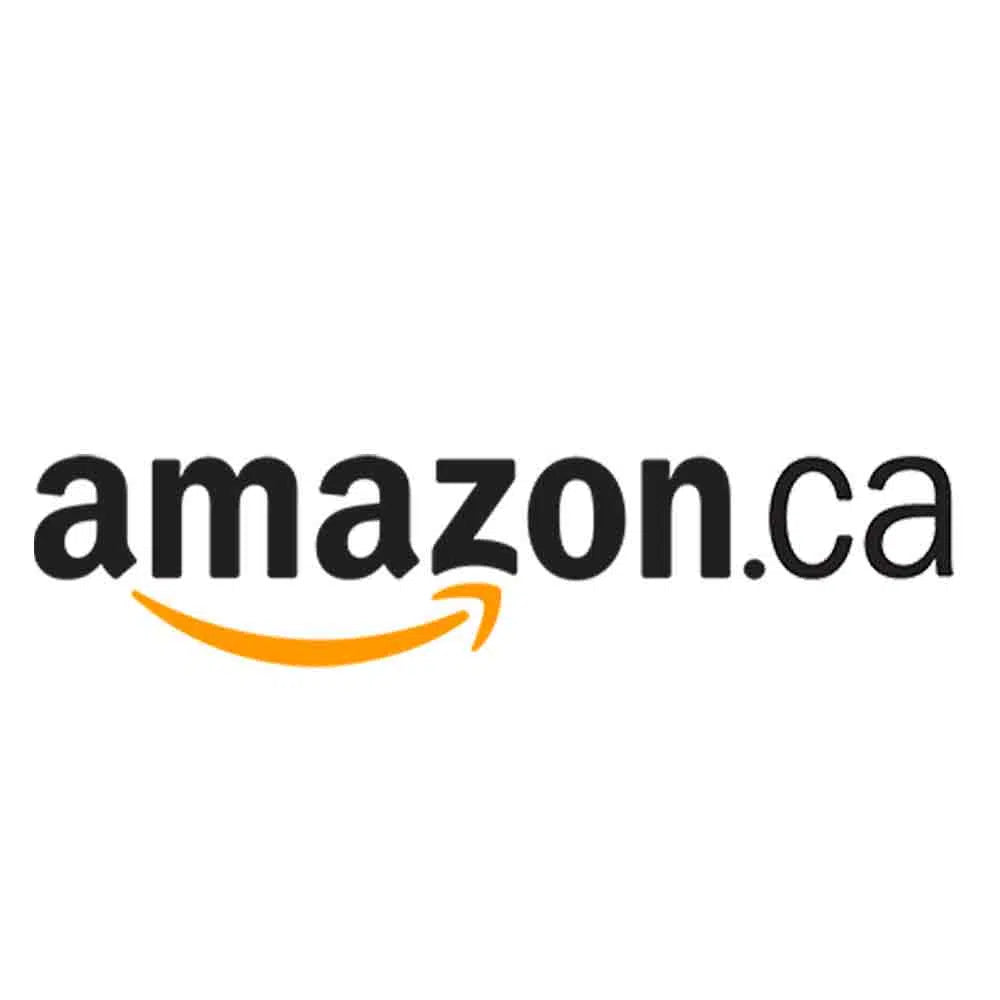 Amazon Canada logo with black text and orange curved arrow smile underneath