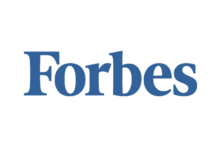 Forbes logo in blue text on white background