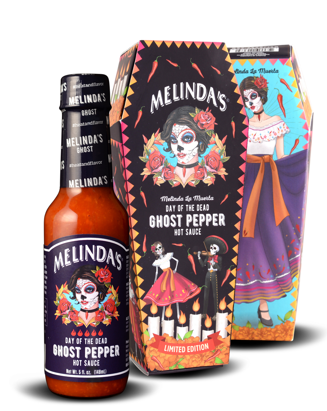 Melinda’s “La Muerta” Limited Collector’s Edition Day of the Dead Ghost Pepper Sauce